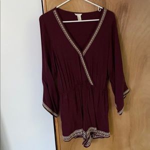 Forever 21 Maroon Romper